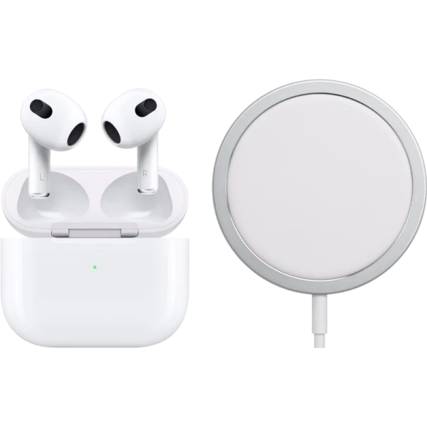 Met deze bundel laad je jouw oordopjes draadloos op. Dankzij de h1 chip verbind je de oordopjes automatisch met jouw apple apparaten en activeer je siri met je stem. Met spatial audio geniet je van ruimtelijk geluid bij films