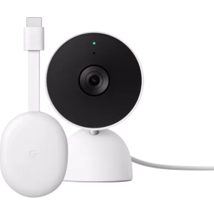 Google Chromecast 4K met Google TV + Google Nest Cam Indoor