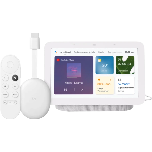 Google chromecast hd met google tv google nest hub 2 chalk