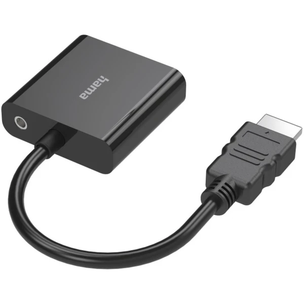 Hama adapter hdmi - vga met 3. 5mm jack stereo optische kabel zwart