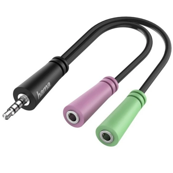 Hama audio adapter 3. 5mm jack - 4 polige 3. 5mm jack headset mini jack kabel