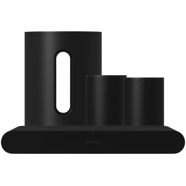 Sonos Ray Zwart 2x Era 100 Sub Mini Zwart