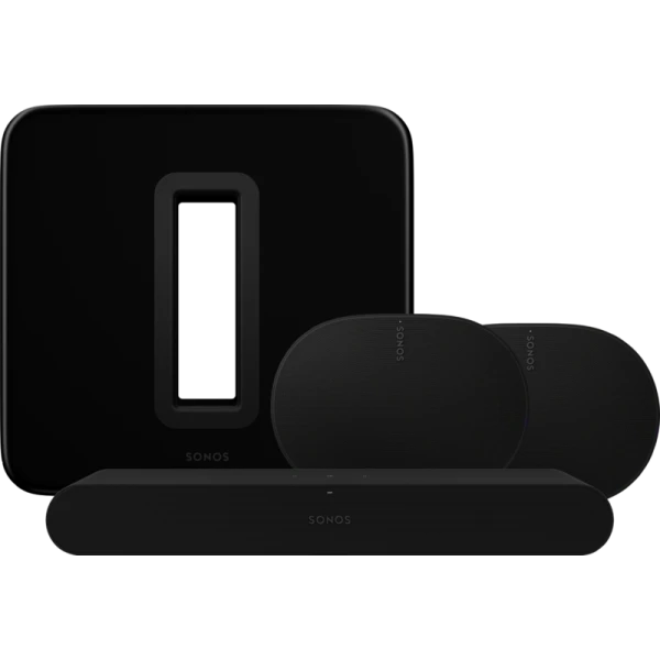 Sonos Ray Zwart 2x Era 300 Zwart Sub G3 Zwart