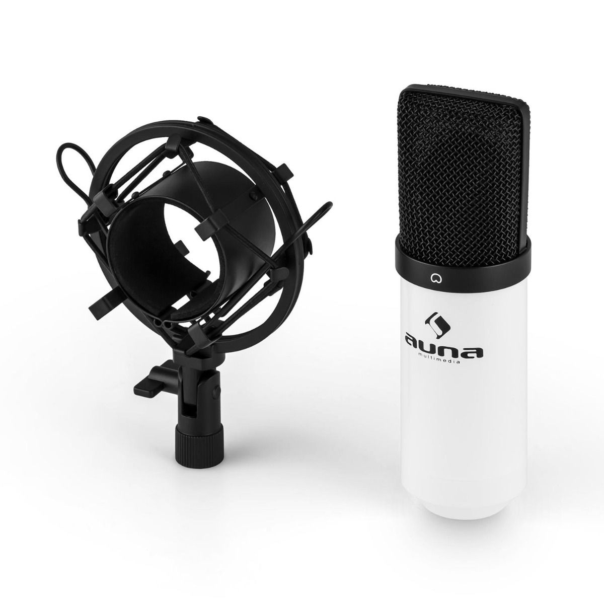 Auna mic 900wh witte usb studio condensator microfoon met shockmount 5