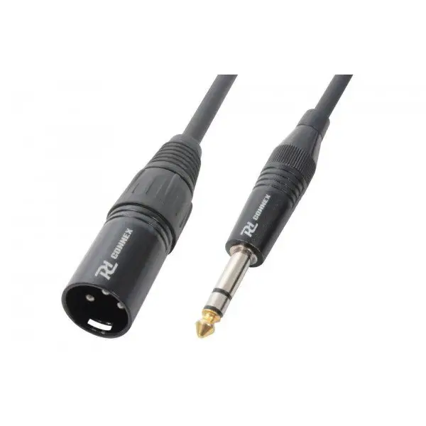 Pd connex xlr male - 6. 3mm stereo jack kabel 3 meter