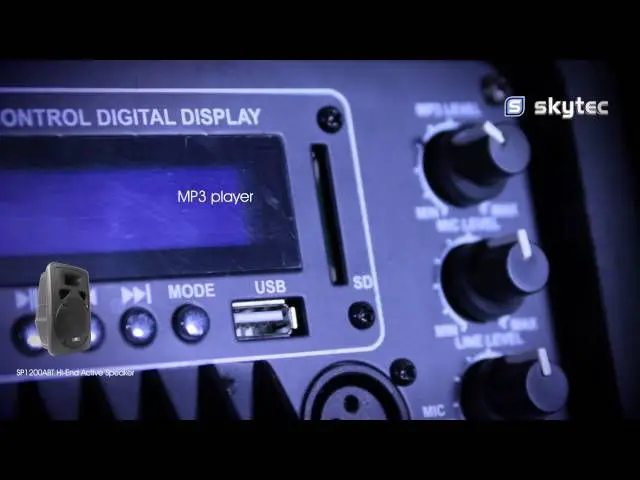 SkyTec SPBT1200A Actieve speaker 600 Watt met bluetooth en USB/MP3