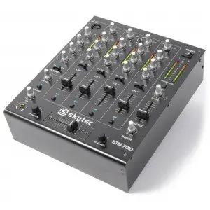 SkyTec STM-7010 Mixer 4-Kanaals DJ Mixer met USB