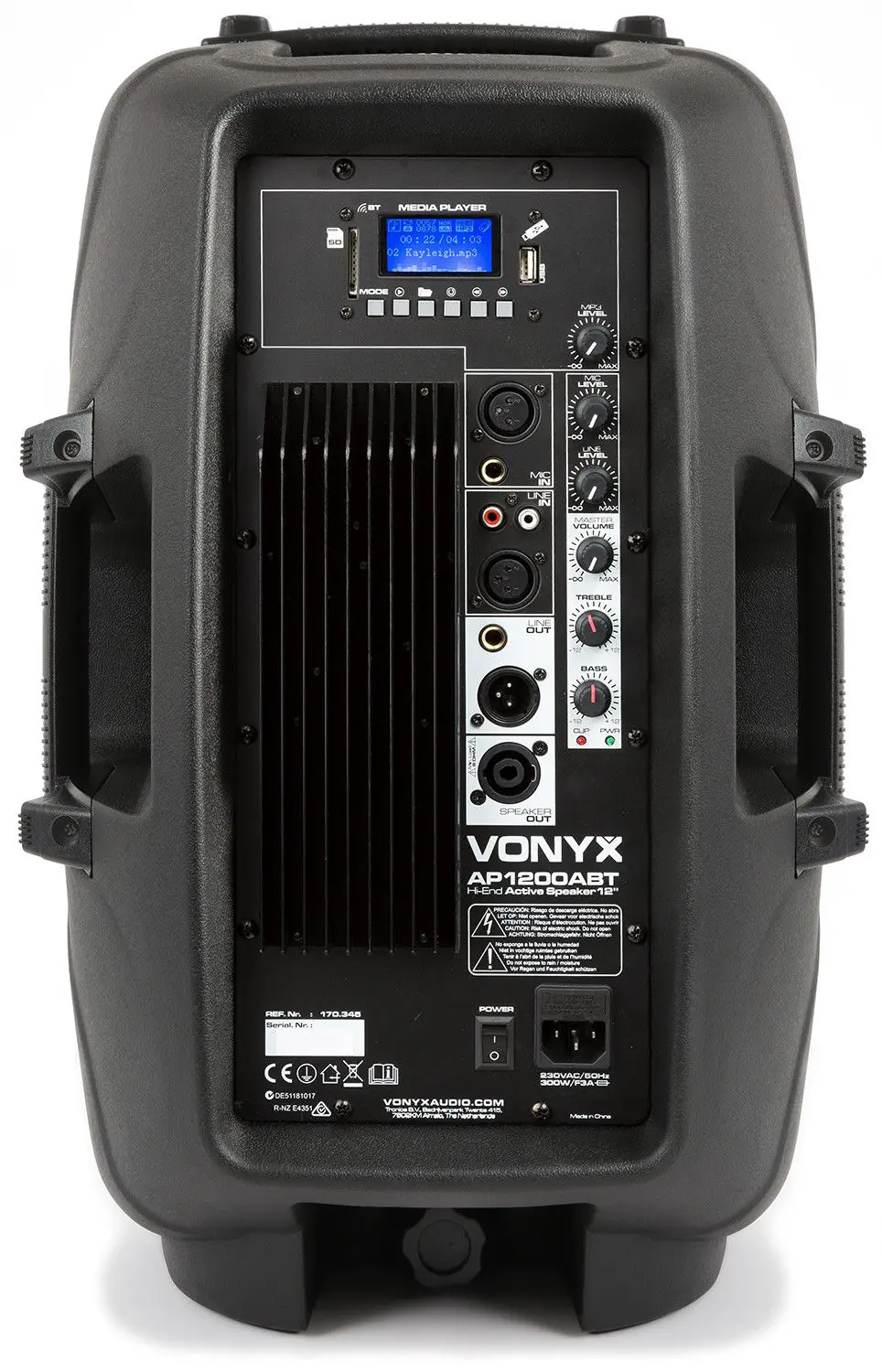 Vonyx ap1200abt actieve 600w 12 speaker met mp3 en bluetooth 6