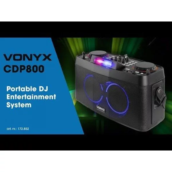 Vonyx cdp800 draagbaar dj-station met dual bluetooth en mp3 speler