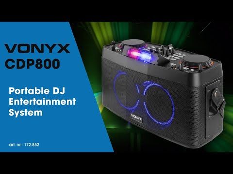 Vonyx CDP800 draagbaar DJ-station met dual Bluetooth en mp3 speler
