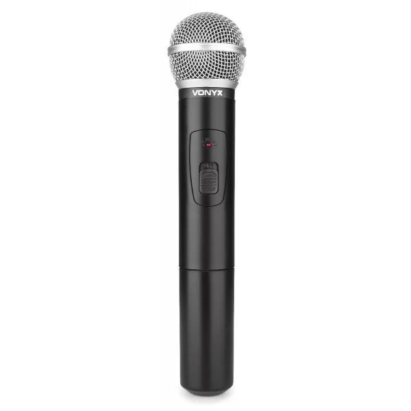 Vonyx stwm711 draadloze vhf microfoon 1 kanaals met handmicrofoon 2