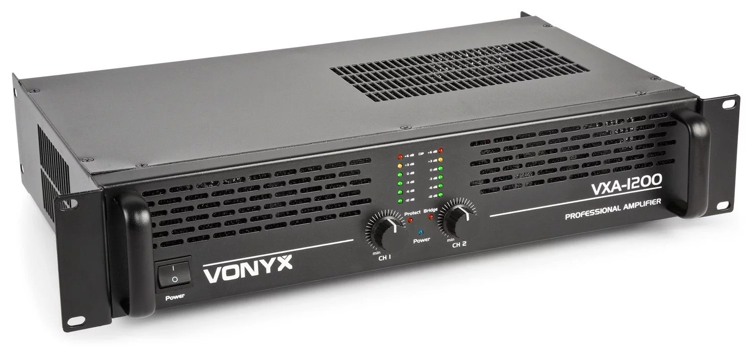 Vonyx vxa-1200 pa versterker 2x 600w met brugschakeling