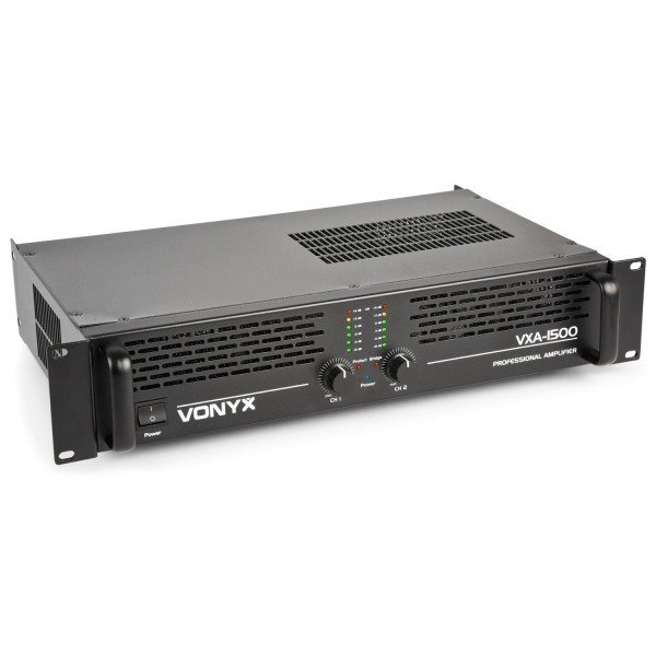 Vonyx vxa-1500 pa versterker 2x 750w met brugschakeling
