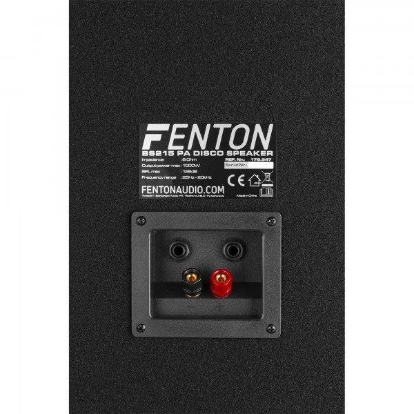 Fenton bs215 disco speaker 2x 15 met ledaposs 1000w 5