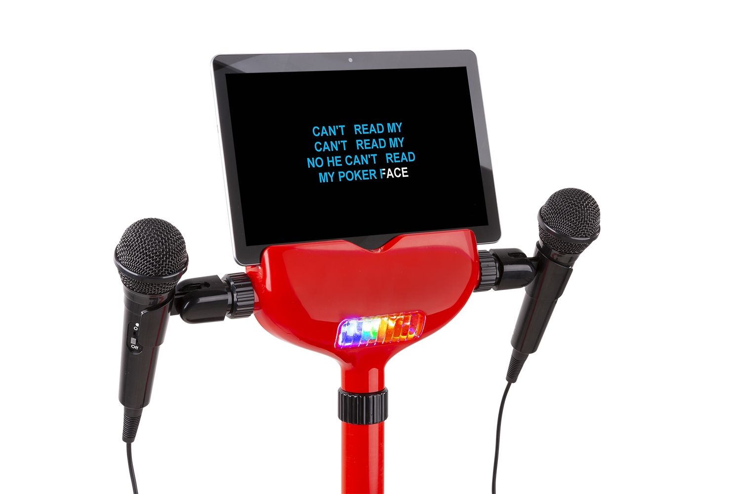 Fenton KSM15R karaoke set met o.a Bluetooth en verlichte zingmat