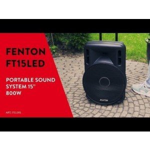 Fenton FT15LED karaoke speaker 800W 15" met LED verlichting