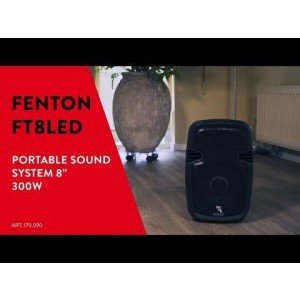 Fenton FT8LED karaoke speaker 300W 8" met LED lichteffecten