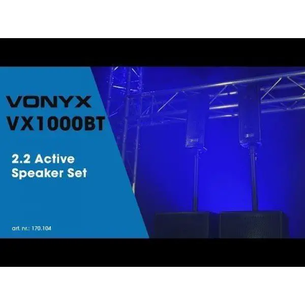 Vonyx vx1000bt actieve 1000w 2. 2 geluidsinstallatie met bluetooth