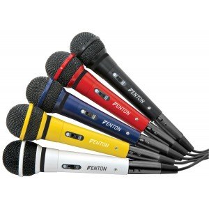 Fenton set van vijf gekleurde microfoons
