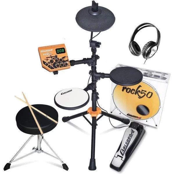 Carlsbro rock50bp1 elektrisch drumstel incl. Drumkruk en koptelefoon