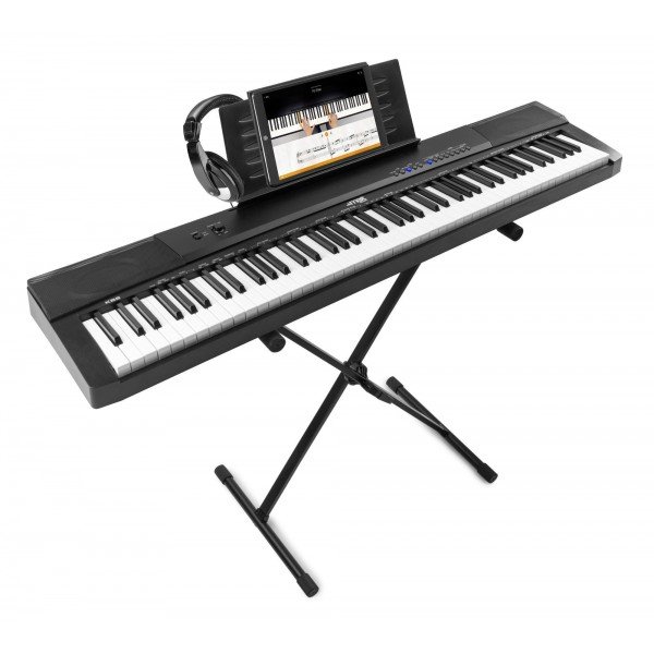 Max kb6 digitale piano met keyboardstandaard en koptelefoon