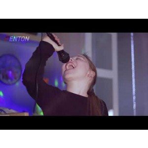 Fenton KSM15W karaoke set met o.a Bluetooth en verlichte zingmat - Wit