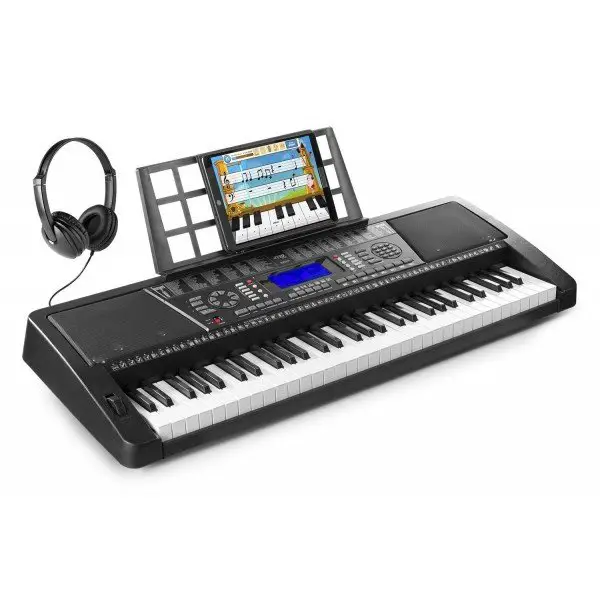 Max kb12p midi keyboard met 61 aanslaggevoelige toetsen en koptelefoon