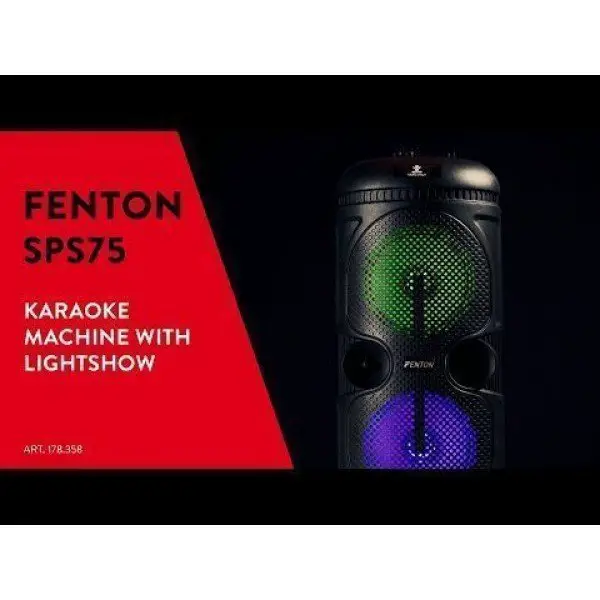 2e keus fenton sps75 bluetooth speaker met karaoke en led 3
