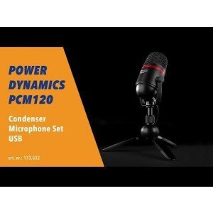 Power Dynamics PCM100 USB microfoon met tafelstandaard