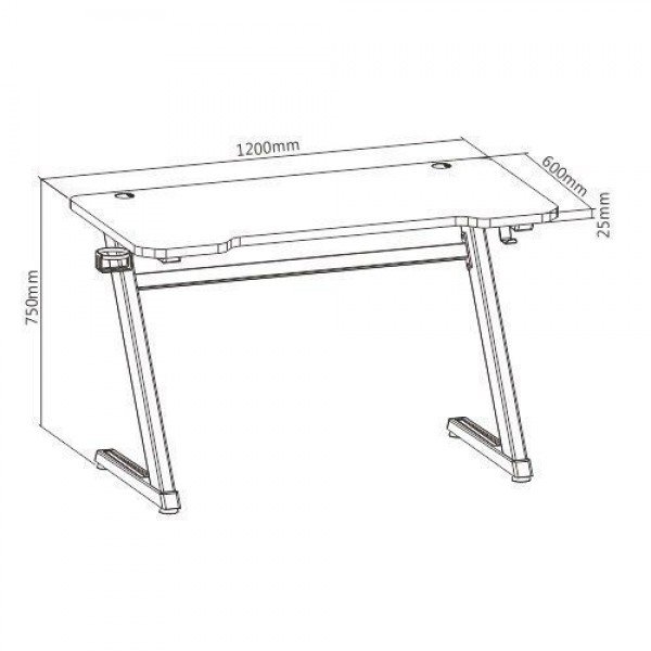 Vonyx db15 dj tafel studio meubel met anti slip en kraslaag 120cm 5