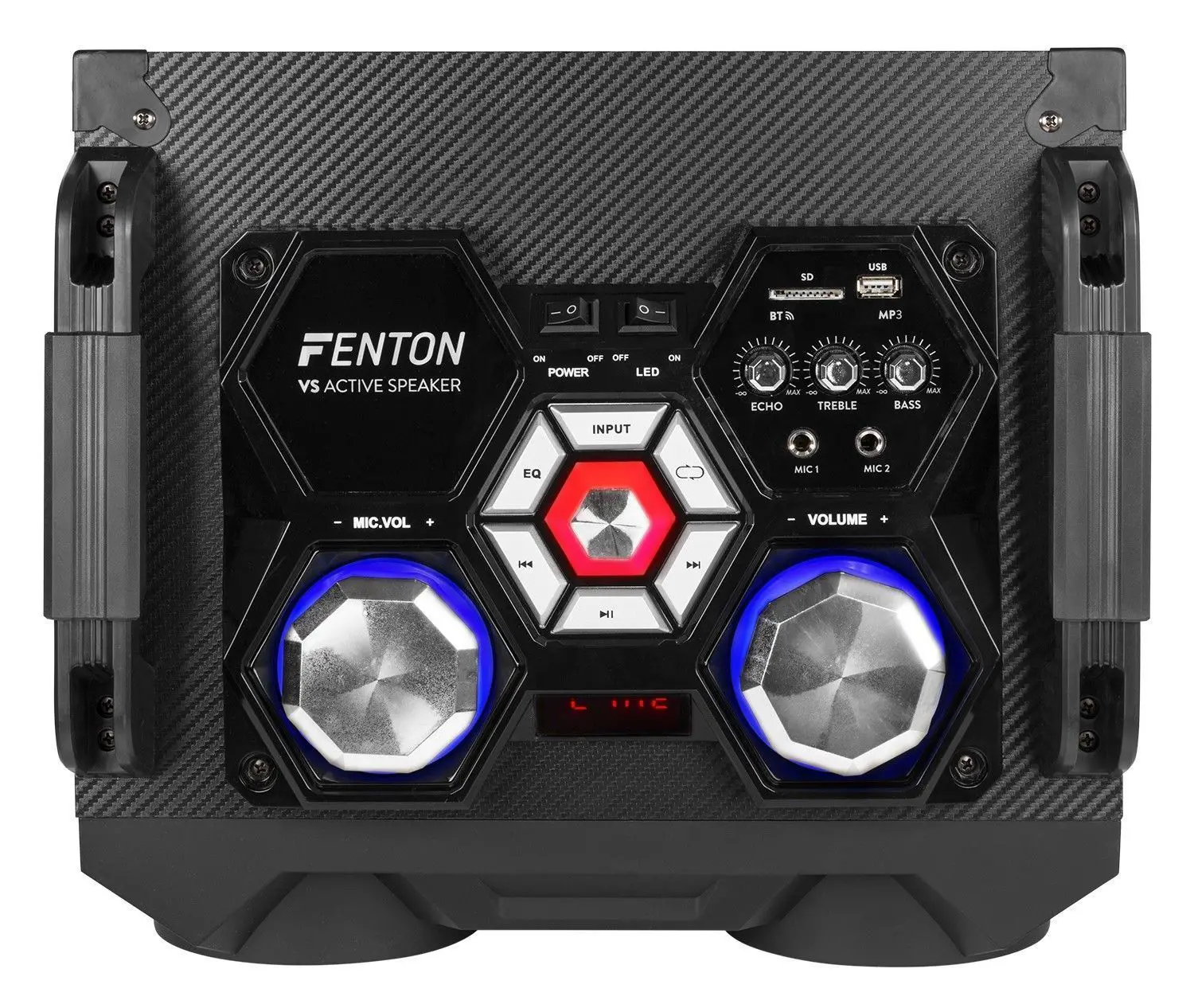 Fenton vs12 actieve 1200w speakerset met led disco verlichting 6