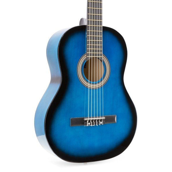 Max soloart klassieke akoestische gitaar 39 starterset blauw 7