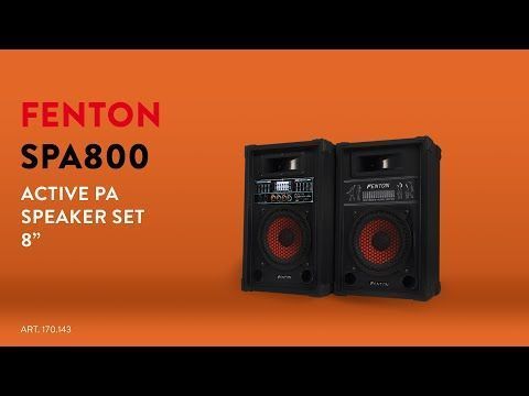 Fenton spa800 karaoke luidspreker actieve pa set 8