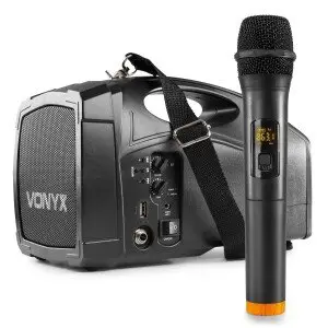 2e keus - Vonyx ST014 draagbaar PA systeem met draadloze handmicrofoon