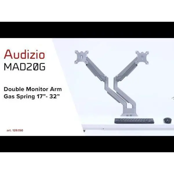Audizio mad20g universele gasveer monitor arm 2 schermen - 17 - 32