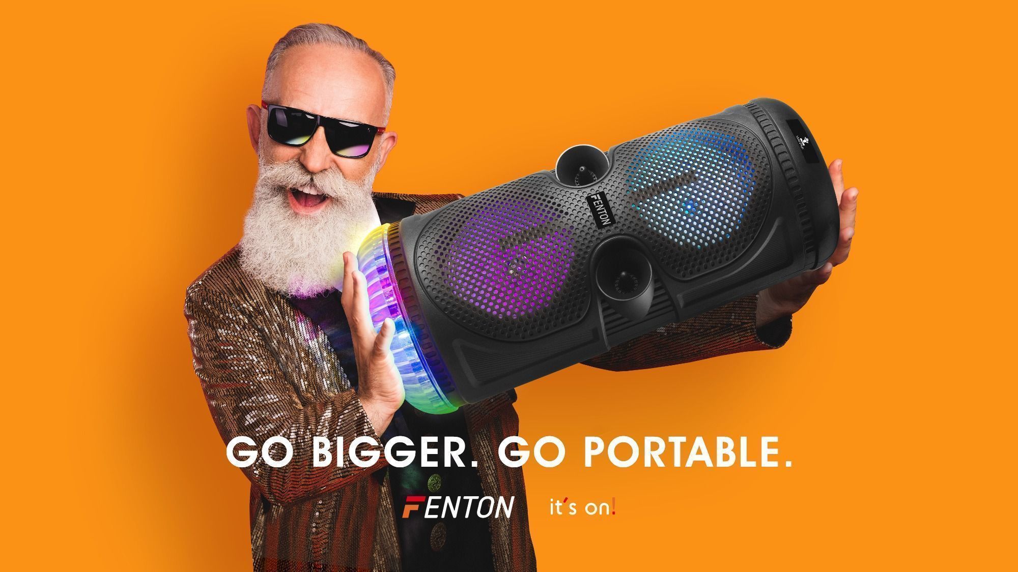 Fenton sps75 bluetooth speaker met karaoke en led discolampen 6