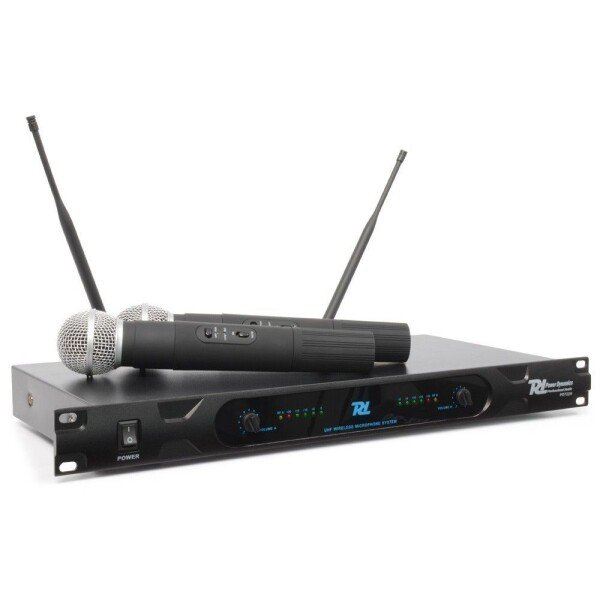 Power dynamics pd722h 2-kanaals uhf draadloos microfoonsysteem met 2