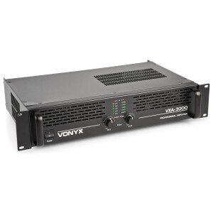 Vonyx VXA-3000 PA versterker 2x 1500W met Brugschakeling