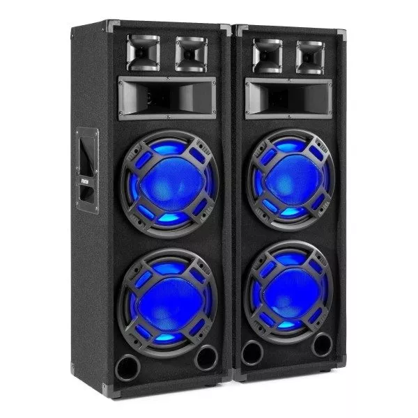 Fenton bs210 speakerset 1600w met led disco verlichting