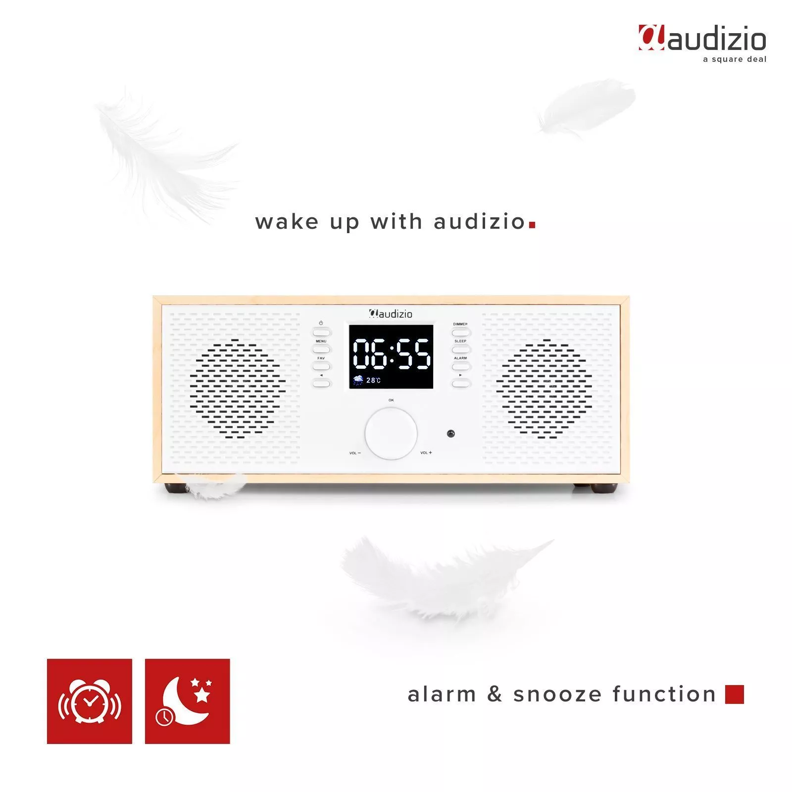 2e keus audizio rimini stereo wifi internetradio met bluetooth wit 5