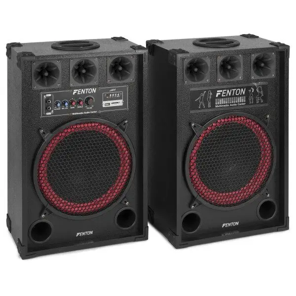 Fenton spb-12 actieve speakerset 12" 800w met bluetooth