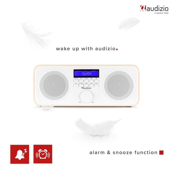 Retourdeal audizio novara stereo fm en dab radio 40w wit 5