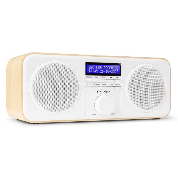Retourdeal - audizio novara stereo fm en dab radio - 40w - wit