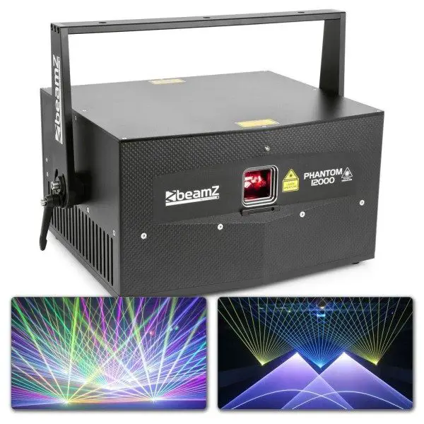 Retourdeal - beamz phantom 12000 pure diode analoge 12000mw rgb laser