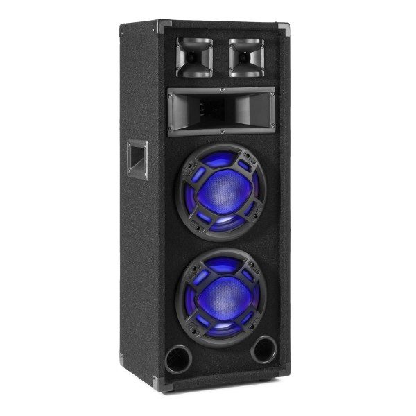 Retourdeal - fenton bs208 disco speaker 2x 8" met led&apos;s - 600w