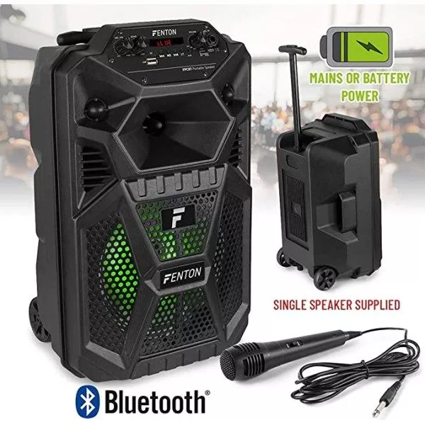 Retourdeal - fenton fpc8t accu speaker 100w met bluetooth