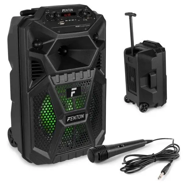 Retourdeal fenton fpc8t accu speaker 100w met bluetooth microfoon 8
