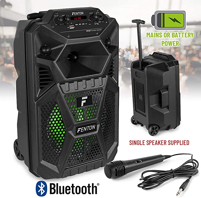 Retourdeal - Fenton FPC8T accu speaker 100W met Bluetooth