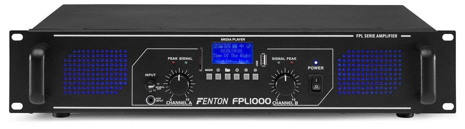 Retourdeal - Fenton FPL1000 Digitale versterker 2x 500W met Bluetooth