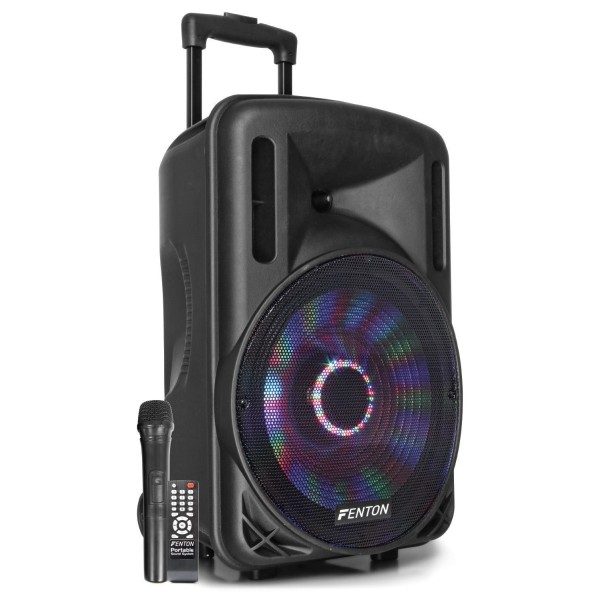 Retourdeal - fenton ft12led karaoke speaker 700w 12" met led